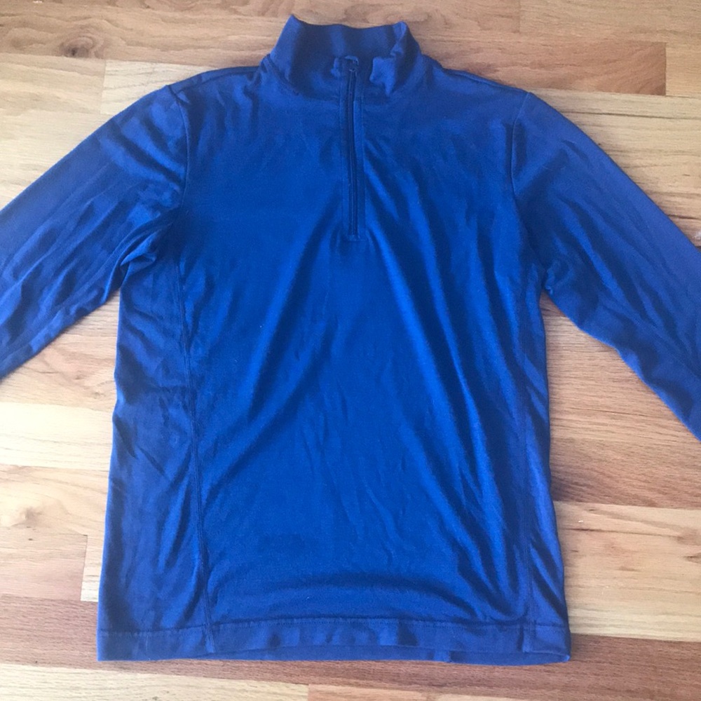 REI Kids Medium 10/12 Blue Baselayer 1/4 Zip